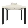 Gazebo with double cream fabric roof 3.94x2.96 m by , Tents and gazebos - Ref: Foro24-368446, Price: 366,38 €, Discount: %