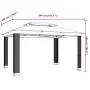 Gazebo with double cream fabric roof 3.94x2.96 m by , Tents and gazebos - Ref: Foro24-368446, Price: 366,38 €, Discount: %