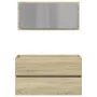 Badezimmerschrank mit Spiegel in Sonoma-Eiche, 80x38,5x45 cm. von , Badezimmermöbel - Ref: Foro24-849646, Preis: 68,91 €, Rab...