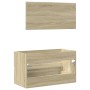 Armario de baño con espejo color roble sonoma 80x38,5x45 cm de , Muebles de baño - Ref: Foro24-849646, Precio: 73,04 €
