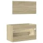 Badezimmerschrank mit Spiegel in Sonoma-Eiche, 80x38,5x45 cm. von , Badezimmermöbel - Ref: Foro24-849646, Preis: 68,91 €, Rab...