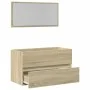 Badezimmerschrank mit Spiegel in Sonoma-Eiche, 80x38,5x45 cm. von , Badezimmermöbel - Ref: Foro24-849646, Preis: 68,91 €, Rab...