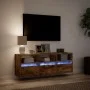Wand-TV-Möbel mit LED-Lichtern in geräucherter Eiche 130x31x45 cm von , TV-Möbel - Ref: Foro24-852345, Preis: 96,93 €, Rabatt: %