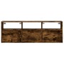 Mueble de TV de pared con luces LED roble ahumado 130x31x45 cm de , Muebles TV - Ref: Foro24-852345, Precio: 101,36 €, Descue...