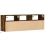 Wand-TV-Möbel mit LED-Lichtern in geräucherter Eiche 130x31x45 cm von , TV-Möbel - Ref: Foro24-852345, Preis: 96,93 €, Rabatt: %