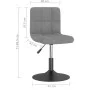 Drehbarer Küchenhocker aus hellgrauem Samt von , Küchenhocker - Ref: Foro24-334252, Preis: 86,65 €, Rabatt: %