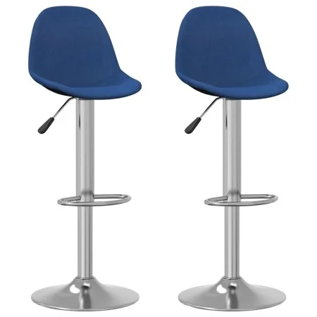 Taburetes de cocina 2 unidades tela azul de , Taburetes de cocina - Ref: Foro24-333385, Precio: 126,84 €, Descuento: %