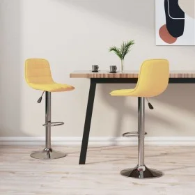 Kitchen stools 2 units yellow fabric by , Kitchen stools - Ref: Foro24-333952, Price: 141,78 €, Discount: %