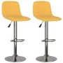 Kitchen stools 2 units yellow fabric by , Kitchen stools - Ref: Foro24-333952, Price: 141,45 €, Discount: %