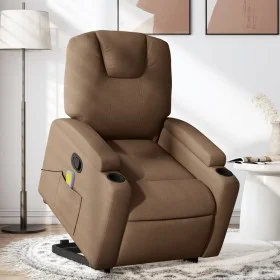 Silla de masaje reclinable de pie de tela marrón by , Armchairs - Ref: Foro24-3204384, Price: 293,43 €, Discount: %
