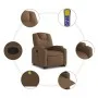 Verstellbarer Stoff-Fußmassagestuhl in Braun. von , Sessel - Ref: Foro24-3204384, Preis: 293,43 €, Rabatt: %