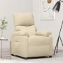 Sillón reclinable de tela crema by , Armchairs - Ref: Foro24-344902, Price: 170,37 €, Discount: %