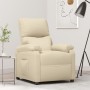 Sillón reclinable de tela crema by , Armchairs - Ref: Foro24-344902, Price: 172,95 €, Discount: %