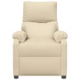 Sillón reclinable de tela crema by , Armchairs - Ref: Foro24-344902, Price: 172,95 €, Discount: %