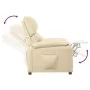 Sillón reclinable de tela crema by , Armchairs - Ref: Foro24-344902, Price: 170,37 €, Discount: %