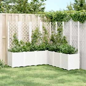 Blumenkasten mit weißem PP-Gitter 160x160x140 cm von , Töpfe und Pflanzgefäße - Ref: Foro24-367884, Preis: 318,93 €, Rabatt: %