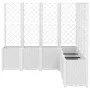 Jardinera con enrejado PP blanco 160x160x140 cm by , Pots and planters - Ref: Foro24-367884, Price: 320,57 €, Discount: %