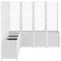 Blumenkasten mit weißem PP-Gitter 160x160x140 cm von , Töpfe und Pflanzgefäße - Ref: Foro24-367884, Preis: 318,93 €, Rabatt: %