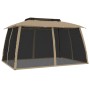 Doppelveranda mit Taupe-Stahlgitterwänden 3,93x2,93 m. von , Zelte und Pavillons - Ref: Foro24-368453, Preis: 256,41 €, Rabat...