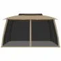 Doppelveranda mit Taupe-Stahlgitterwänden 3,93x2,93 m. von , Zelte und Pavillons - Ref: Foro24-368453, Preis: 251,46 €, Rabat...