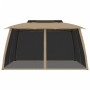 Doppelveranda mit Taupe-Stahlgitterwänden 3,93x2,93 m. von , Zelte und Pavillons - Ref: Foro24-368453, Preis: 256,41 €, Rabat...