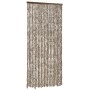 Cortina mosquitera chenilla gris taupe y blanco 100x220 cm