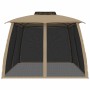 Doppelveranda mit Taupe-Stahlgitterwänden 3,93x2,93 m. von , Zelte und Pavillons - Ref: Foro24-368453, Preis: 256,41 €, Rabat...