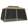 Doppelveranda mit Taupe-Stahlgitterwänden 3,93x2,93 m. von , Zelte und Pavillons - Ref: Foro24-368453, Preis: 251,46 €, Rabat...