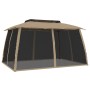 Doppelveranda mit Taupe-Stahlgitterwänden 3,93x2,93 m. von , Zelte und Pavillons - Ref: Foro24-368453, Preis: 256,41 €, Rabat...