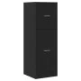 Medizinschrank aus schwarzer Ingenieurholz-MDF 40x41x118 cm von , Schließfächer und Lagerschränke - Ref: Foro24-855197, Preis...