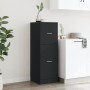 Medizinschrank aus schwarzer Ingenieurholz-MDF 40x41x118 cm von , Schließfächer und Lagerschränke - Ref: Foro24-855197, Preis...
