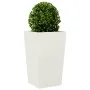 Jardineras 2 uds acero blanca 45x45x75 cm de , Maceteros y jardineras - Ref: Foro24-851097, Precio: 125,73 €, Descuento: %
