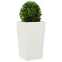Zwei weiße Stahl-Pflanzgefäße, 45x45x75 cm. von , Töpfe und Pflanzgefäße - Ref: Foro24-851097, Preis: 129,01 €, Rabatt: %
