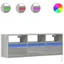TV-Wandmöbel mit LED-Lichtern in Sonoma-Grau 130x31x45 cm von , TV-Möbel - Ref: Foro24-852346, Preis: 102,45 €, Rabatt: %