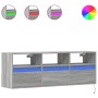 TV-Wandmöbel mit LED-Lichtern in Sonoma-Grau 130x31x45 cm von , TV-Möbel - Ref: Foro24-852346, Preis: 103,99 €, Rabatt: %