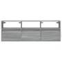 TV-Wandmöbel mit LED-Lichtern in Sonoma-Grau 130x31x45 cm von , TV-Möbel - Ref: Foro24-852346, Preis: 102,45 €, Rabatt: %