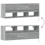 Mueble de TV de pared con luces LED gris Sonoma 130x31x45 cm de , Muebles TV - Ref: Foro24-852346, Precio: 107,36 €, Descuent...