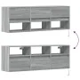 Mueble de TV de pared con luces LED gris Sonoma 130x31x45 cm by , TV Furniture - Ref: Foro24-852346, Price: 102,45 €, Discoun...