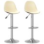 Taburetes de cocina 2 unidades tela crema de , Taburetes de cocina - Ref: Foro24-333383, Precio: 124,88 €, Descuento: %