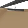 Gazebo with taupe gray steel curtains 3x3 m by vidaXL, Tents and gazebos - Ref: Foro24-313897, Price: 348,35 €, Discount: %