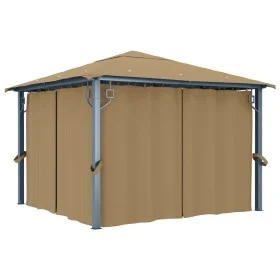 Pavillon mit grauem taupe Aluminiumvorhang 300x300 cm von vidaXL, Zelte und Pavillons - Ref: Foro24-313893, Preis: 475,05 €, ...