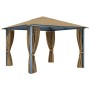 Pavillon mit grauem taupe Aluminiumvorhang 300x300 cm von vidaXL, Zelte und Pavillons - Ref: Foro24-313893, Preis: 470,80 €, ...