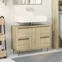 Badezimmerschrank aus Sonoma-Eichen-Ingenieurholz 80x33x60 cm. von , Badezimmermöbel - Ref: Foro24-849683, Preis: 91,46 €, Ra...