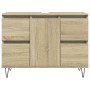 Badezimmerschrank aus Sonoma-Eichen-Ingenieurholz 80x33x60 cm. von , Badezimmermöbel - Ref: Foro24-849683, Preis: 92,94 €, Ra...