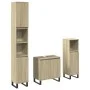 Set de muebles de baño 3 pzas madera contrachapada roble Sonoma by , Bathroom furniture - Ref: Foro24-3307675, Price: 180,57 ...