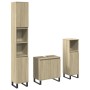 Set de muebles de baño 3 pzas madera contrachapada roble Sonoma by , Bathroom furniture - Ref: Foro24-3307675, Price: 186,64 ...