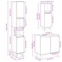 Set de muebles de baño 3 pzas madera contrachapada roble Sonoma by , Bathroom furniture - Ref: Foro24-3307675, Price: 186,64 ...