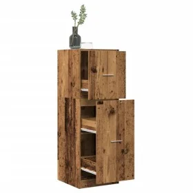 Armario botiquín madera de ingeniería envejecido 40x41x118 cm by , Lockers and storage cabinets - Ref: Foro24-855203, Price: ...