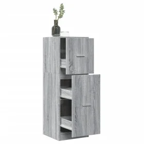 Armario botiquín madera ingeniería gris Sonoma 40x41x118 cm by , Lockers and storage cabinets - Ref: Foro24-855201, Price: 10...