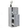 Armario botiquín madera ingeniería gris Sonoma 40x41x118 cm by , Lockers and storage cabinets - Ref: Foro24-855201, Price: 10...